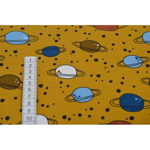 Gots bomulds jersey m/Planeter