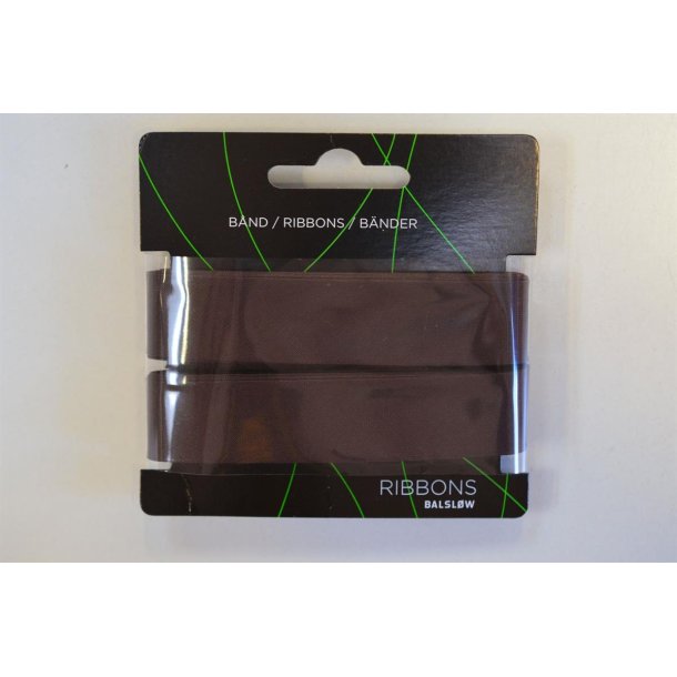 Skr�b�nd bomuld M�rkbrun