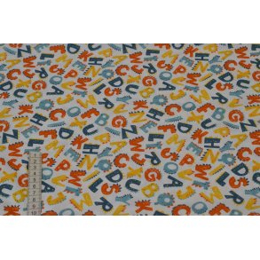 Bomuld/poplin  m.Bogstaver