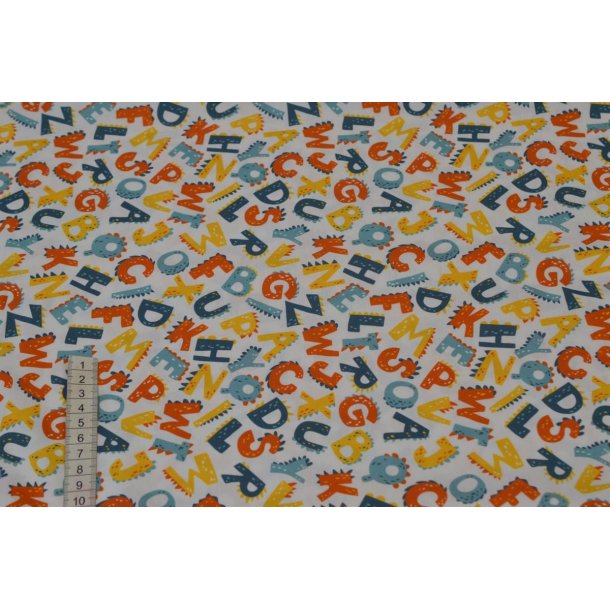 Bomuld/poplin  m.Bogstaver