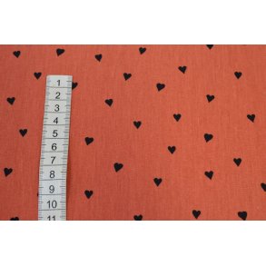 Bomuld/poplin m/hjerter