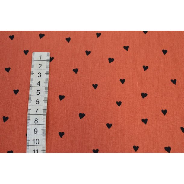 Bomuld/poplin m/hjerter