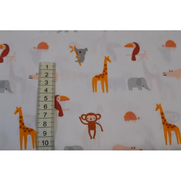 Bomuld/poplin m/Vilde dyr