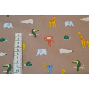 Bomuld/poplin m/Vilde dyr