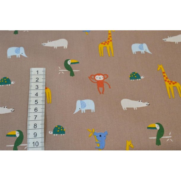 Bomuld/poplin m/Vilde dyr