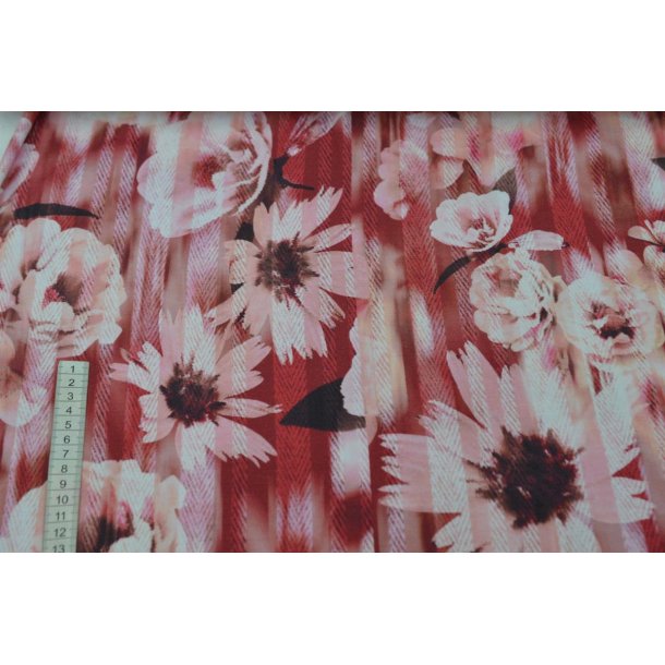 Viscose jersey m/blomster