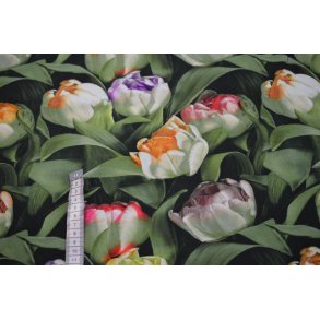 �kotex bomulds jersey m/Tulipaner