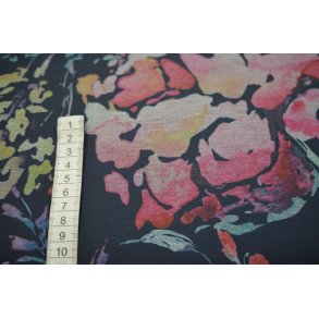 Polyester/viscose jersey m/print