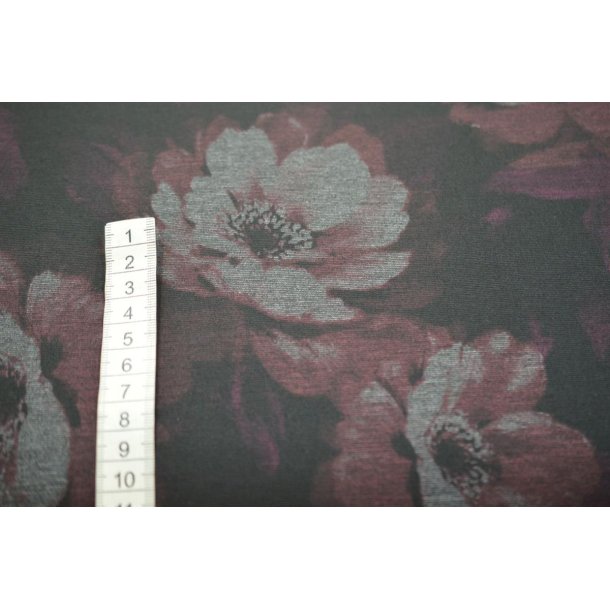 Polyester/viscose jersey m/print