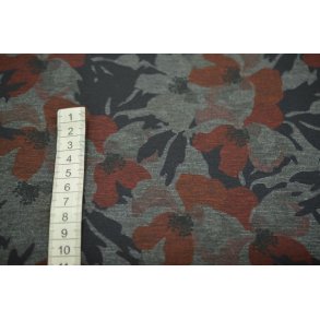 Polyester/viscose jersey m/print