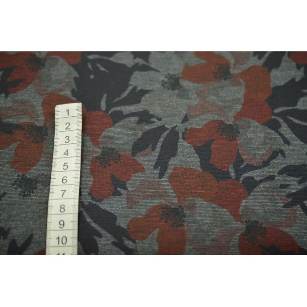 Polyester/viscose jersey m/print