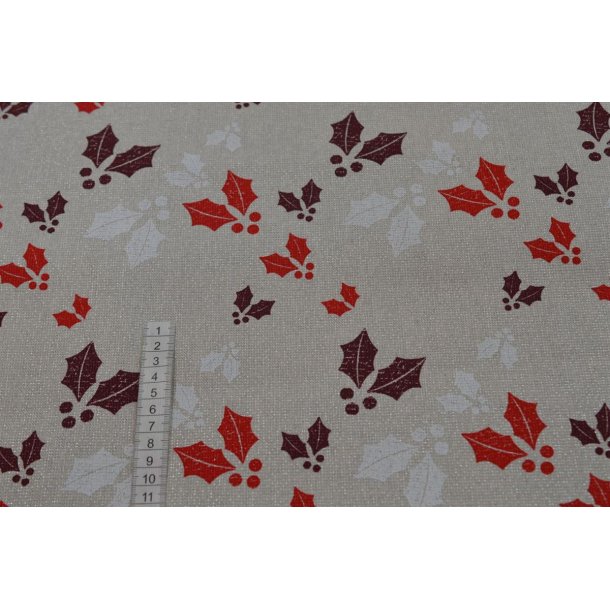 Bomuld/polyester m/Glitter og Kristtj�rn