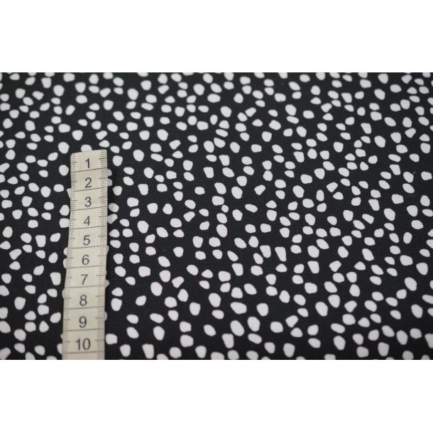 Canvas Sort m/hvide prikker