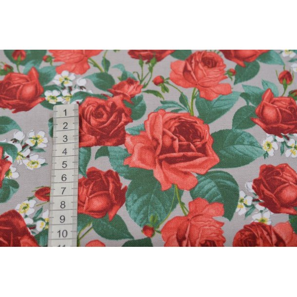 Canvas Gr� m/R�de roser