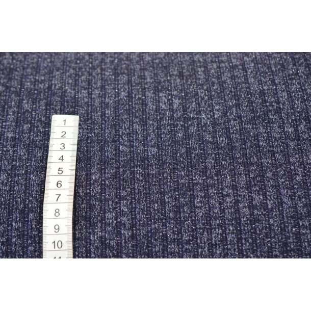 Bl� ribstrik m/glimmer