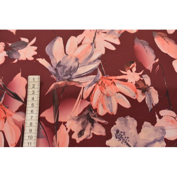 Polyester m/blomster