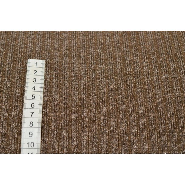 Brun ribstrik m/glimmer