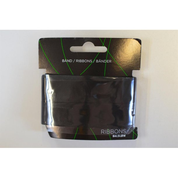 Skr�b�nd vicose satin Sort