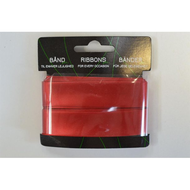 Skr�b�nd viscose satin M�rk r�d