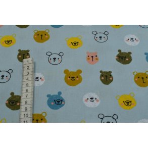 �kotex bomuld/poplin Lysbl�/Dyrehoveder