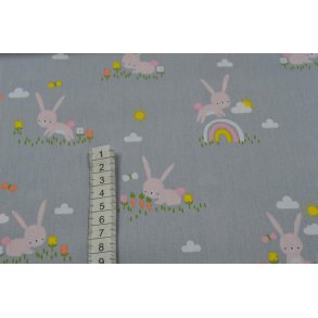 �kotex bomuld/poplin Gr� m/Kanin