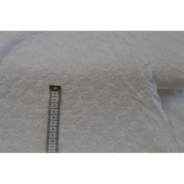 Broderi anglaise Hvid