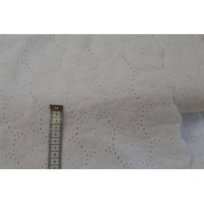 Broderi anglaise Hvid