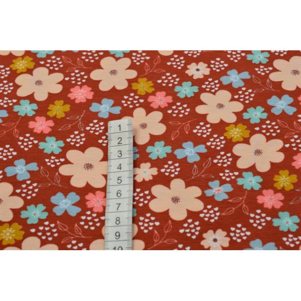 �kotex bomulds jersey m/Blomster