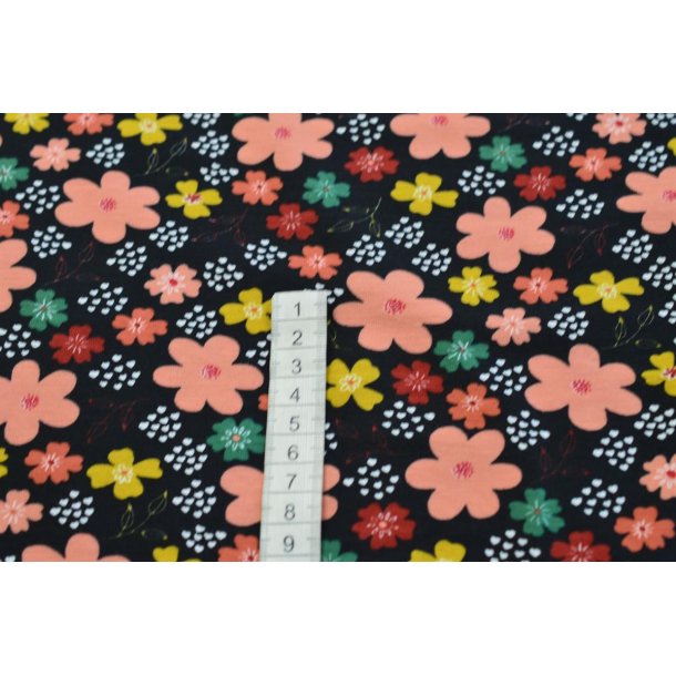 �kotex bomulds jersey m/blomster