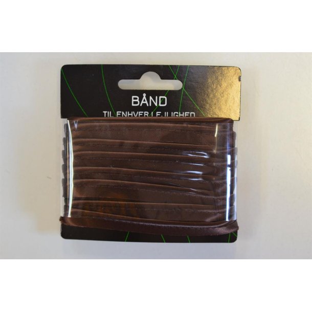 Pipingb�nd viscose satin Brun