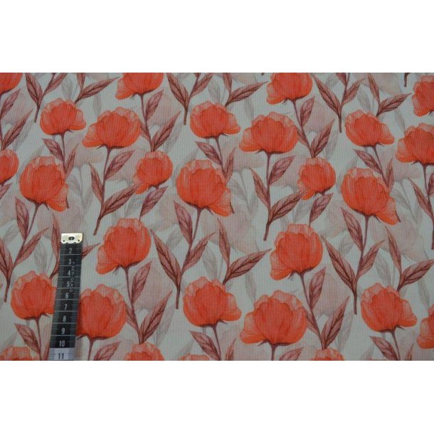 Rib Jersey m/blomster