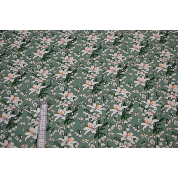 Viscose jersey m/blomster