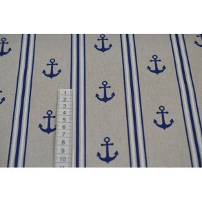 Halv panama m/Anker og strib