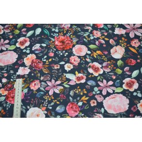 �kotex bomulds jersey m/Blomster