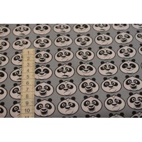 �kotex bomuld/poplin m/Panda hoved