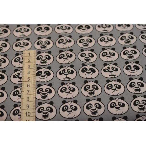 �kotex bomuld/poplin m/Panda hoved