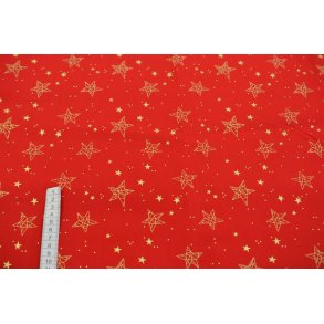 Bomuld Juler�d m/stjerner og guld
