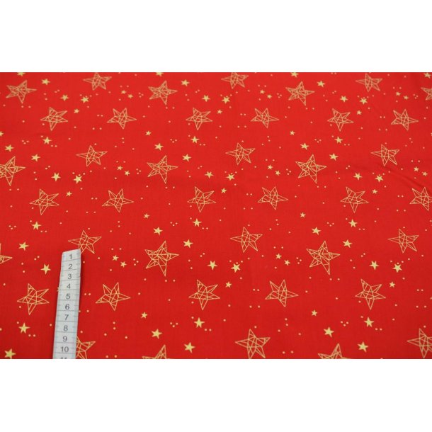 Bomuld Juler�d m/stjerner og guld