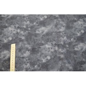 Bomuld Bl� m/s�lv glitter