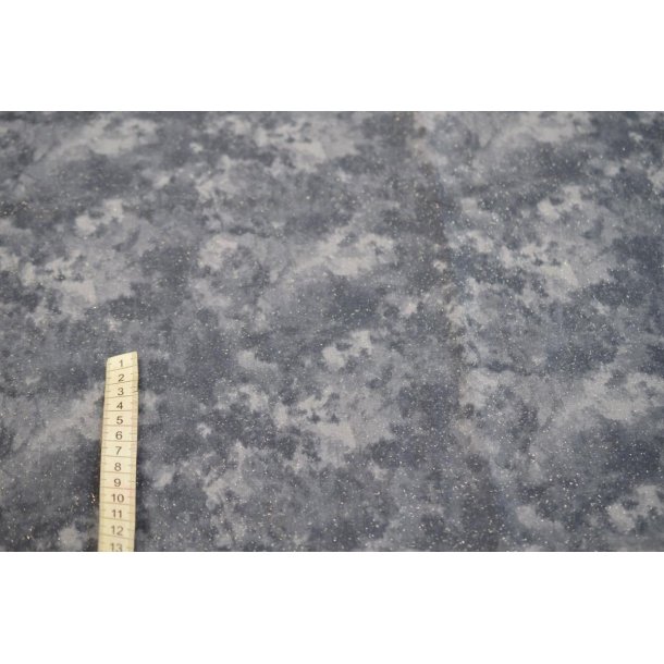 Bomuld Gr� m/s�lv glitter