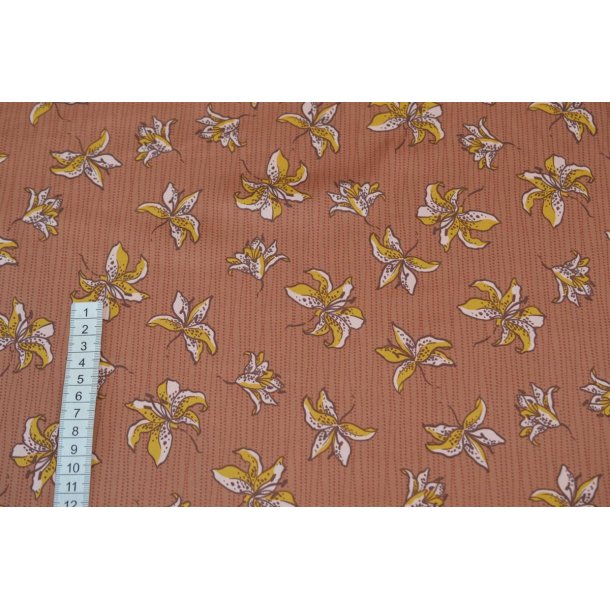 Satin stretch m/blomster