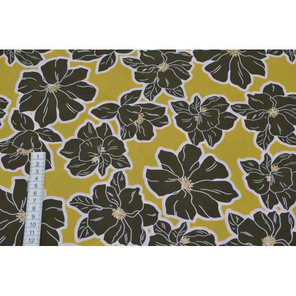 Polyester m/blomster