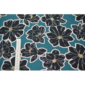 Polyester m/blomster