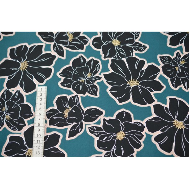 Polyester m/blomster