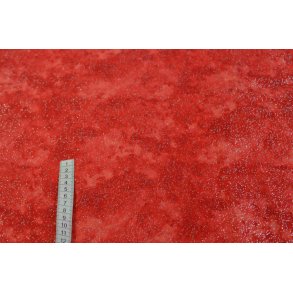 Bomuld r�d m/s�lv glitter