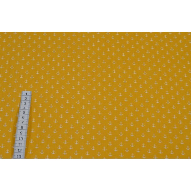 �kotex bomuld/poplin Gul m/Anker