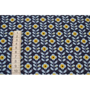 �kotex bomuld/poplin Bl� m/blomster