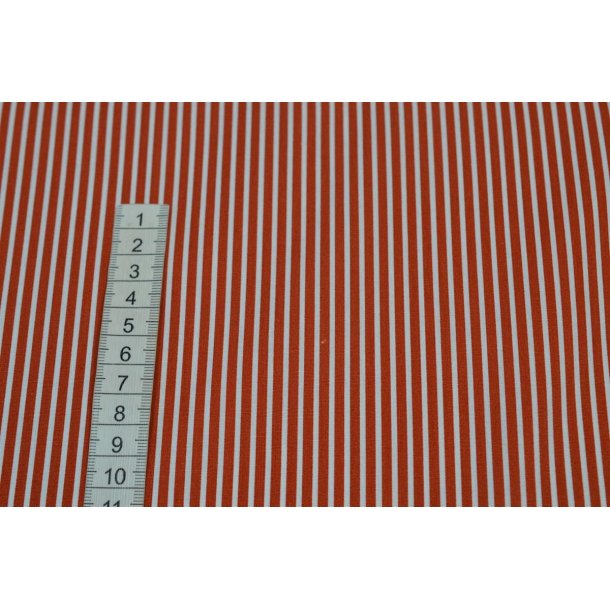 �kotex bomuld/poplin R�d og hvid stribet