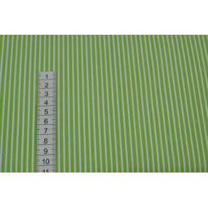 �kotex bomuld/poplin Lysgr�n/hvid strib