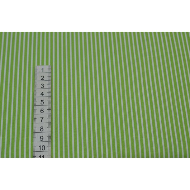�kotex bomuld/poplin Lysgr�n/hvid strib